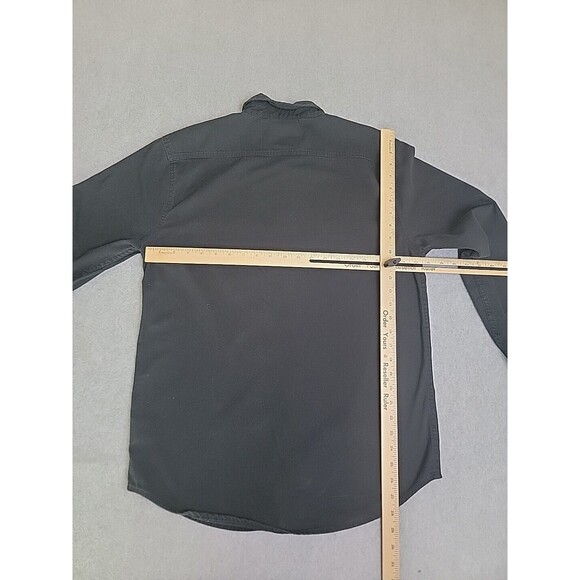 Levis Denim Shirt Mens L Black Double Pockets Long Sleeve Mid Weight Western Dad - Picture 7 of 10